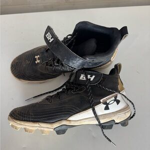 Under Armour Black and White Cleats